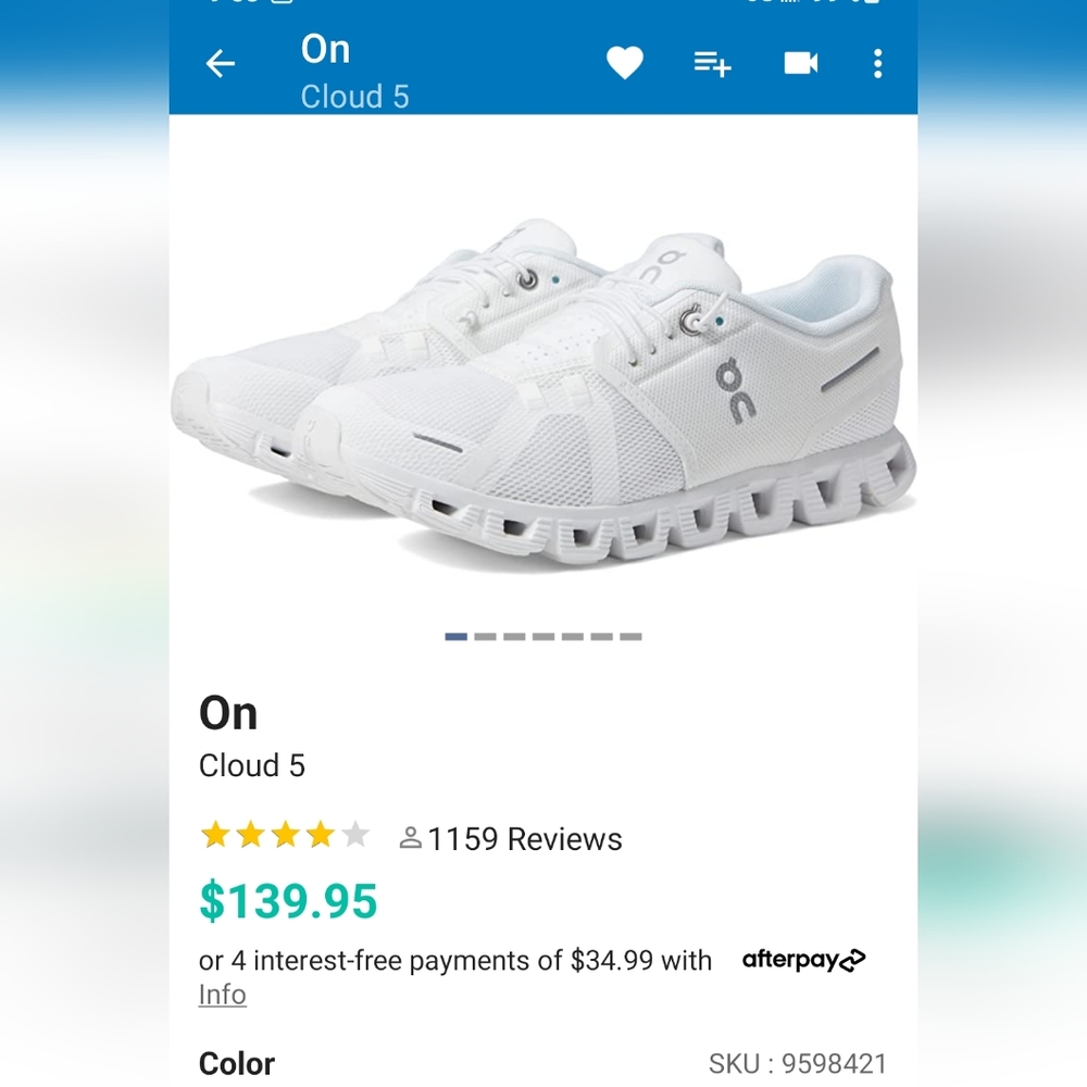 Worn 1x On Cloud 5 sneakers